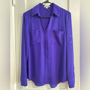 Purple slim fit Express Portofino shirt